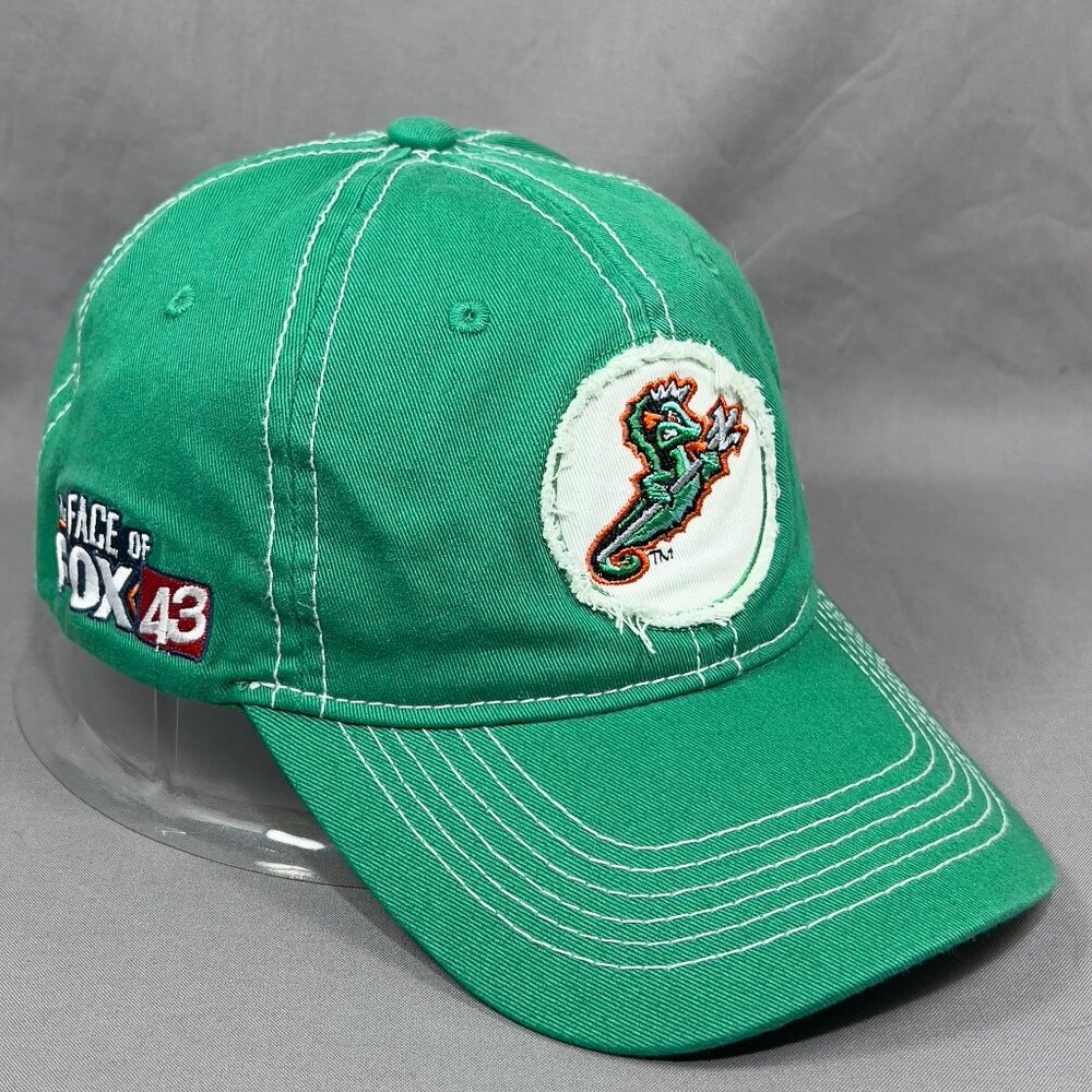 Melonwear Norfolk Tides MiLB Strapback Hat Baseball Baltimore Orioles Pepsi Mens - Picture 6 of 14